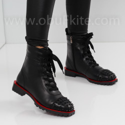 ДАМСКИ БОТИ - 1711-214203502 BLACK-PU