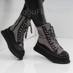 ДАМСКИ БОТИ - 22091901 BLACK/GREY