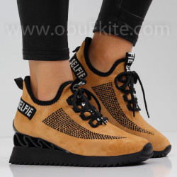 ДАМСКИ КЕЦОВЕ НА ПЛАТФОРМА - 1711-886203306 BEIGE