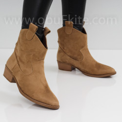 ДАМСКИ БОТИ НА ТОК - 22091906 BEIGE