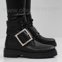 ДАМСКИ БОТИ - 1112-6200202703 BLACK-PU
