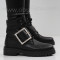 ДАМСКИ БОТИ - 1112-6200202703 BLACK-PU