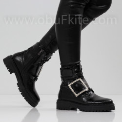 ДАМСКИ БОТИ - 1112-6200202703 BLACK-LACI
