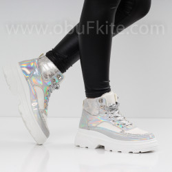 ДАМСКИ БОТИ - 12101903 SILVER