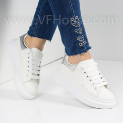ДАМСКИ КЕЦОВЕ - 0301-2001211802 WHITE-SILVER