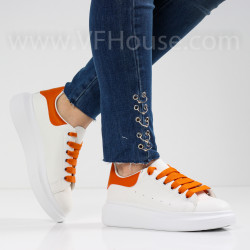 ДАМСКИ КЕЦОВЕ - 0301-2001211802 WHITE-ORANGE