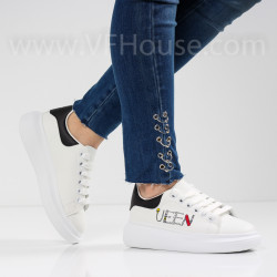 ДАМСКИ КЕЦОВЕ - 0301-2009211806 WHITE-BLACK