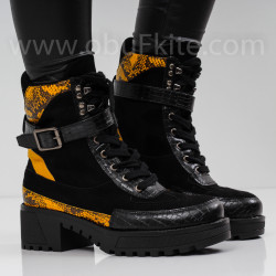 ДАМСКИ БОТИ - 15101908 BLACK/YELLOW