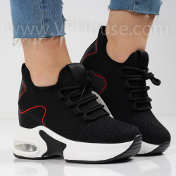 ДАМСКИ КЕЦОВЕ НА ПЛАТФОРМА - 0501-09213402 BLACK-RED