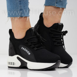 ДАМСКИ КЕЦОВЕ НА ПЛАТФОРМА - 0501-980213103 BLACK