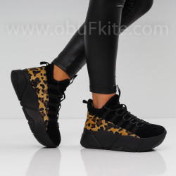 ДАМСКИ КЕЦОВЕ НА ПЛАТФОРМА - 1112-8601203501 BLACK-LEOPARD