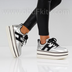 ДАМСКИ КЕЦОВЕ НА ПЛАТФОРМА - 26101907 SILVER