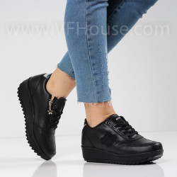 ДАМСКИ КЕЦОВЕ НА ПЛАТФОРМА - 1001-053201507 BLACK