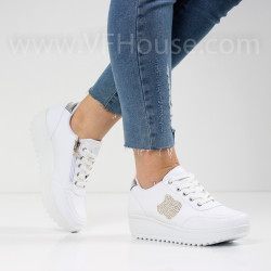 ДАМСКИ КЕЦОВЕ НА ПЛАТФОРМА - 1001-053201507 WHITE