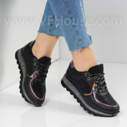 ДАМСКИ КЕЦОВЕ НА ПЛАТФОРМА - 1001-108201809 BLACK