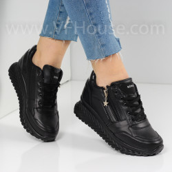 ДАМСКИ КЕЦОВЕ НА ПЛАТФОРМА - 1001-010201510 BLACK