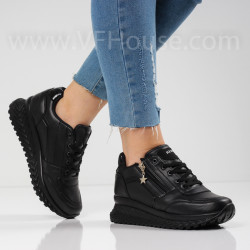 ДАМСКИ КЕЦОВЕ НА ПЛАТФОРМА - 1001-010201510 BLACK