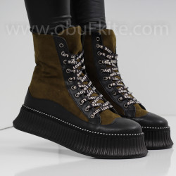ДАМСКИ БОТИ - 22091901 BLACK/GREEN