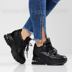 ДАМСКИ КЕЦОВЕ НА ПЛАТФОРМА - 1601-30212403 BLACK
