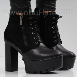 ДАМСКИ БОТИ НА ТОК - 291019010 BLACK