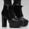 ДАМСКИ БОТИ НА ТОК - 291019010 BLACK