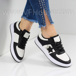 ДАМСКИ КЕЦОВЕ - 1601-116211407 BLACK-WHITE