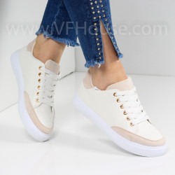 ДАМСКИ КЕЦОВЕ - 1601-113211408 WHITE-BEIGE