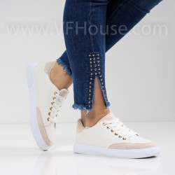 ДАМСКИ КЕЦОВЕ - 1601-113211408 WHITE-BEIGE