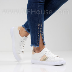 ДАМСКИ КЕЦОВЕ - 1601-112211410 WHITE-BEIGE