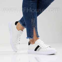 ДАМСКИ КЕЦОВЕ - 1601-112211410 WHITE-BLACK