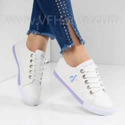 ДАМСКИ КЕЦОВЕ - 1601-981211313 WHITE-PURPLE