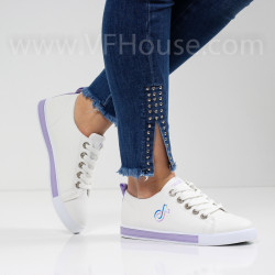 ДАМСКИ КЕЦОВЕ - 1601-981211313 WHITE-PURPLE