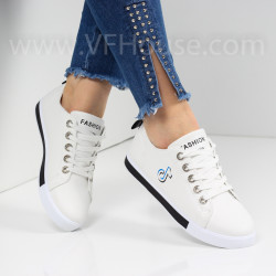 ДАМСКИ КЕЦОВЕ - 1601-981211313 WHITE-BLACK