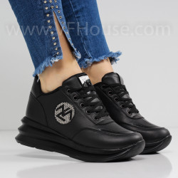 ДАМСКИ КЕЦОВЕ НА ПЛАТФОРМА - 1701-300212001 BLACK