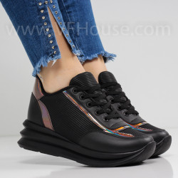 ДАМСКИ КЕЦОВЕ НА ПЛАТФОРМА - 1701-111212003 BLACK