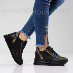 ДАМСКИ КЕЦОВЕ НА ПЛАТФОРМА - 1701-111212003 BLACK