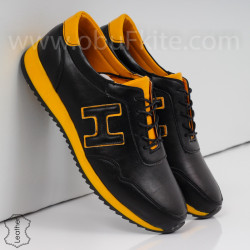 МЪЖКИ ОБУВКИ ЕСТЕСТВЕНА КОЖА - 30111905 BLACK/YELLOW
