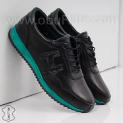 МЪЖКИ ОБУВКИ ЕСТЕСТВЕНА КОЖА - 30111905 BLACK/GREEN