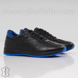 МЪЖКИ ОБУВКИ ЕСТЕСТВЕНА КОЖА - 30111907 BLACK/BLUE