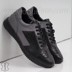 МЪЖКИ ОБУВКИ ЕСТЕСТВЕНА КОЖА - 30111907 BLACK/GREY