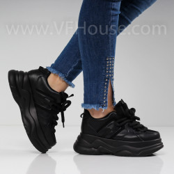 ДАМСКИ КЕЦОВЕ НА ПЛАТФОРМА - 3001-1213101 BLACK