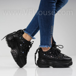 ДАМСКИ КЕЦОВЕ НА ПЛАТФОРМА - 3001-2213503 BLACK