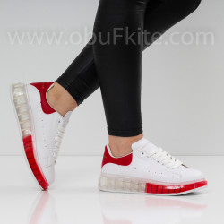 ДАМСКИ КЕЦОВЕ - 06121901 WHITE/RED