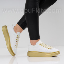 ДАМСКИ КЕЦОВЕ - 06121902 WHITE/GOLD