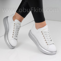 ДАМСКИ КЕЦОВЕ - 06121902 WHITE/SILVER