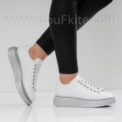 ДАМСКИ КЕЦОВЕ - 06121902 WHITE/SILVER