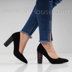 ДАМСКИ ОБУВКИ НА ТОК - 3001-330212214 BLACK-MULTI