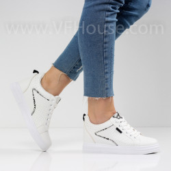 ДАМСКИ КЕЦОВЕ НА ПЛАТФОРМА - 0102-260211406 WHITE-SNAKE