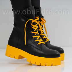 ДАМСКИ БОТИ - 21121901 BLACK/YELLOW