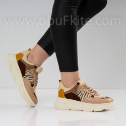 ДАМСКИ МАРАТОНКИ - 24101902 BEIGE/MULTI